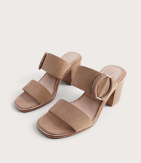 Nixoni Stone Suede Heels