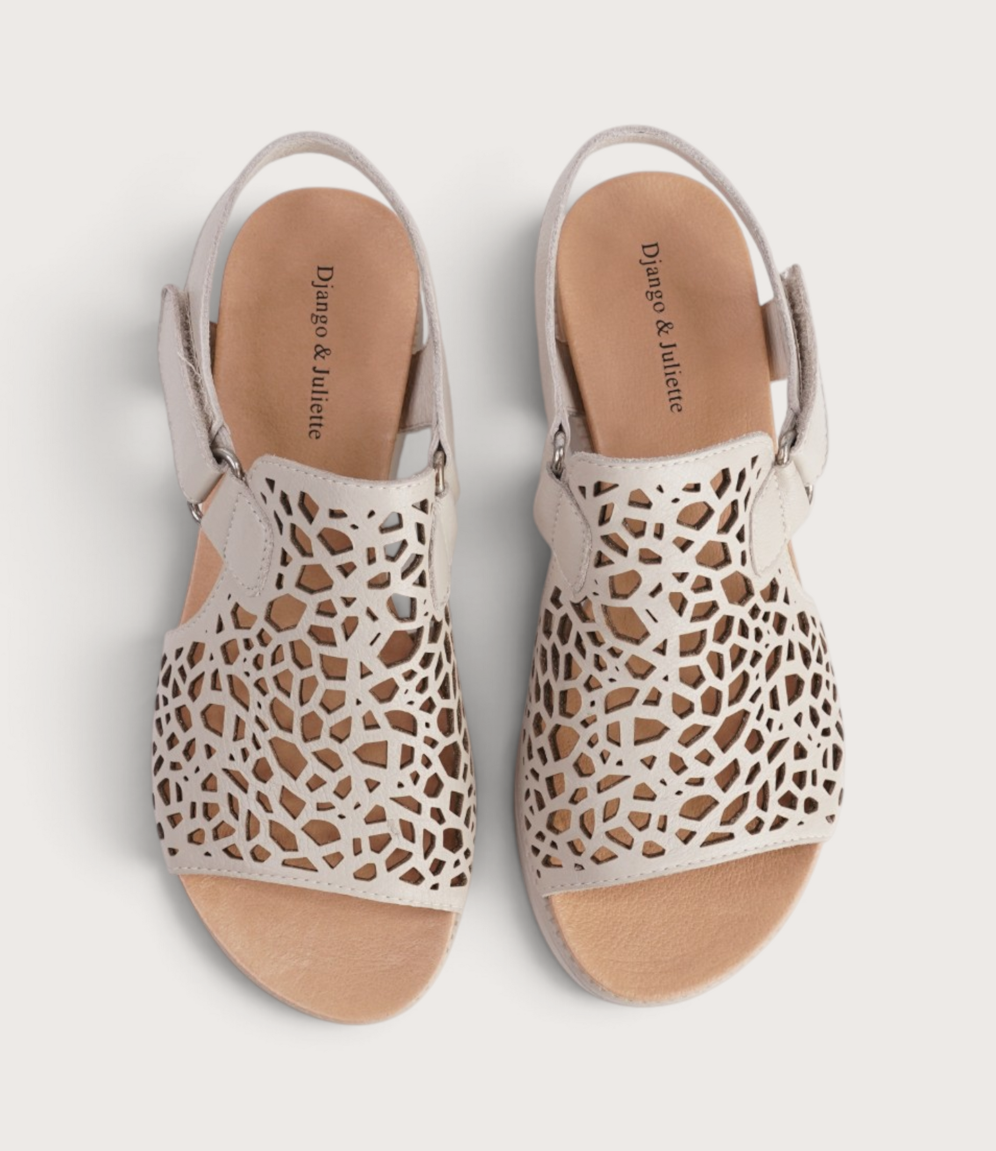 Ansh Almond Leather Sandals