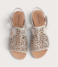 Ansh Almond Leather Sandals