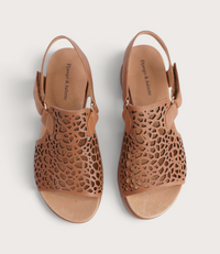 Ansh Dark Tan/ Tan Sole Leather Sandals
