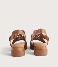 Ansh Dark Tan/ Tan Sole Leather Sandals