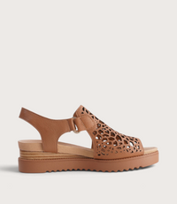 Ansh Dark Tan/ Tan Sole Leather Sandals