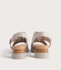 Ansh Almond Leather Sandals