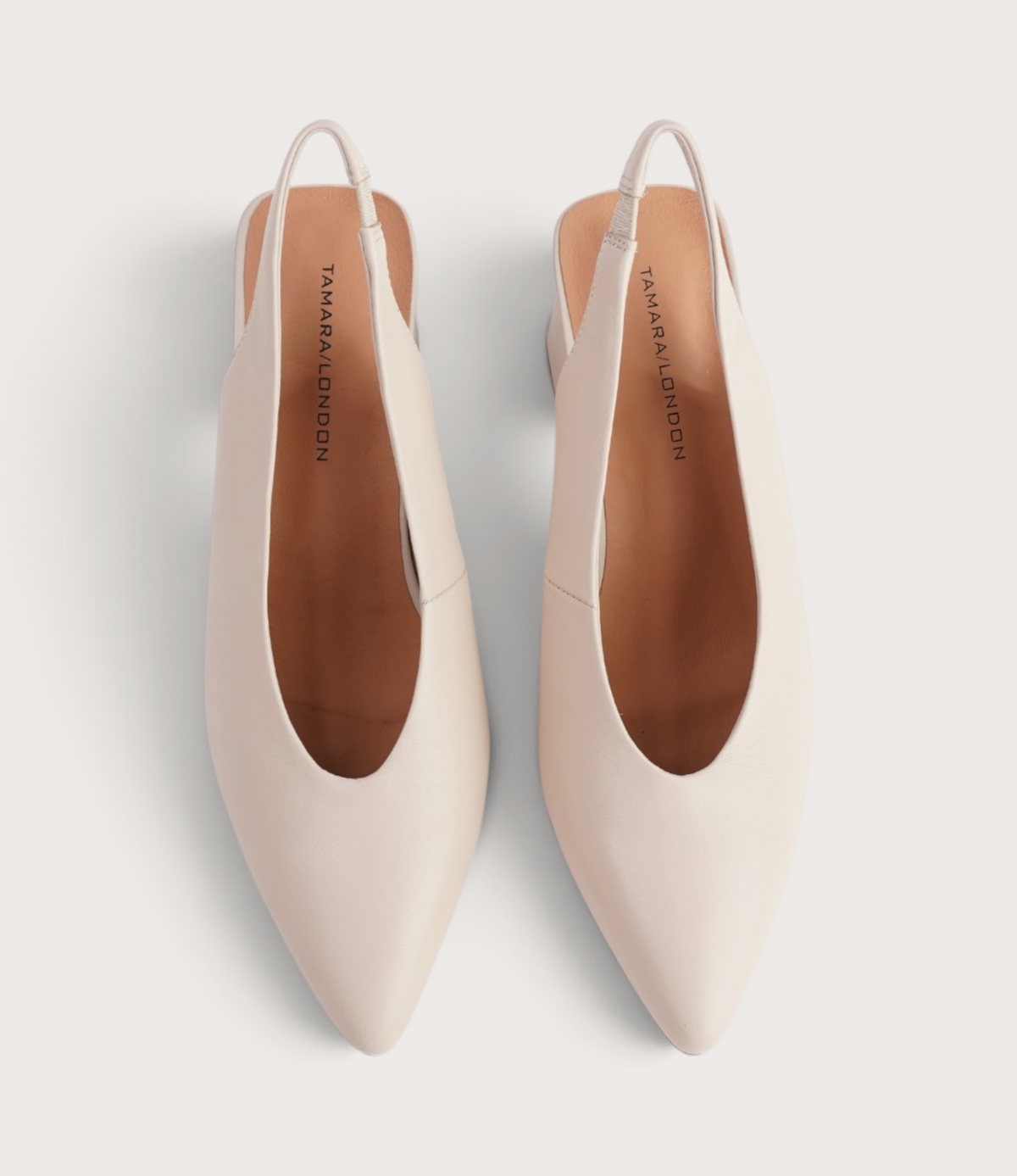 Beyah Nude Leather Heels