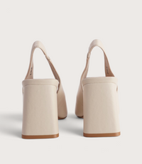 Beyah Nude Leather Heels