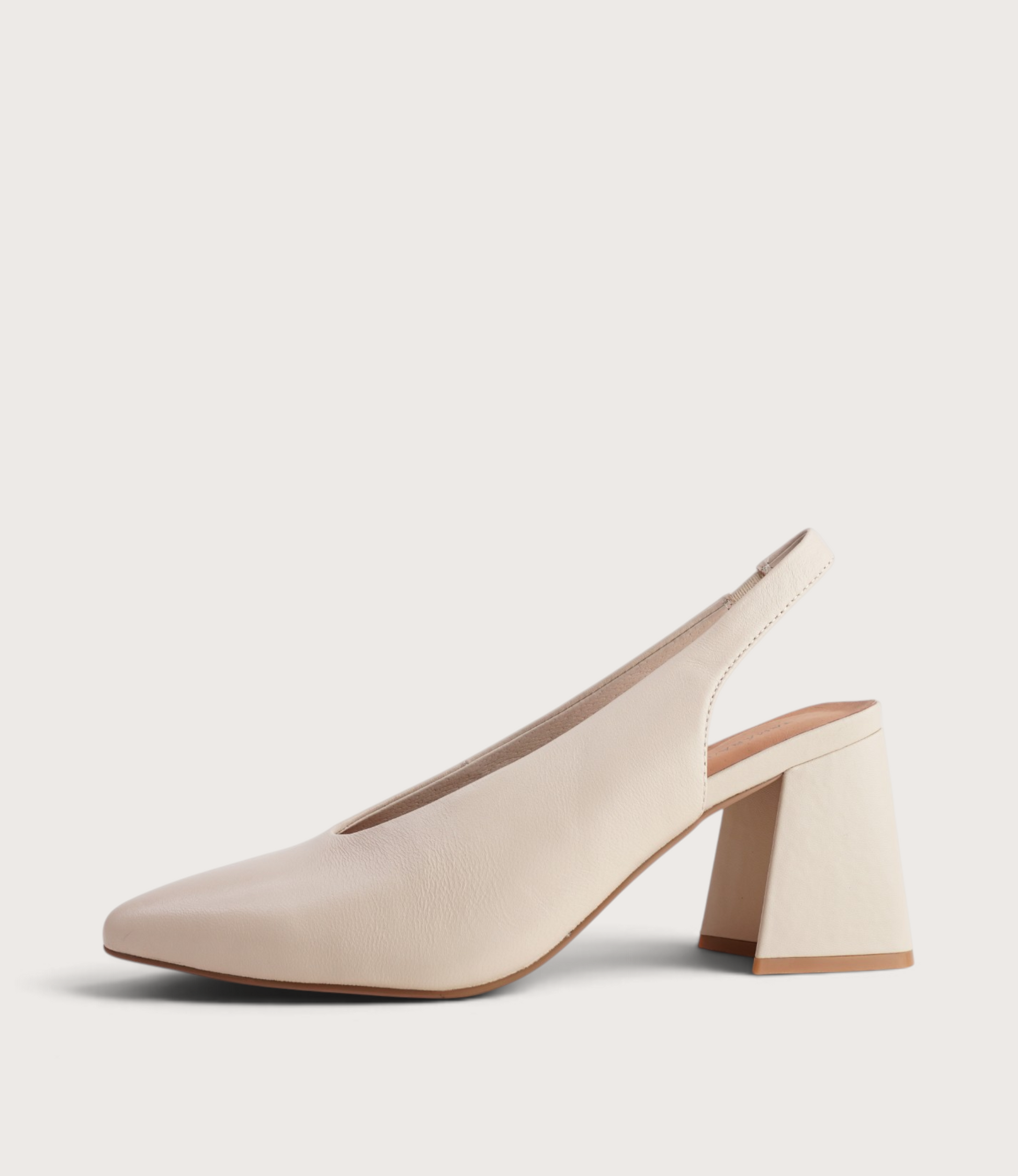 Beyah Nude Leather Heels