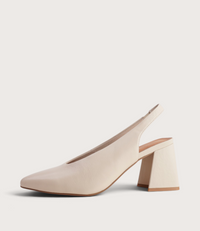 Beyah Nude Leather Heels