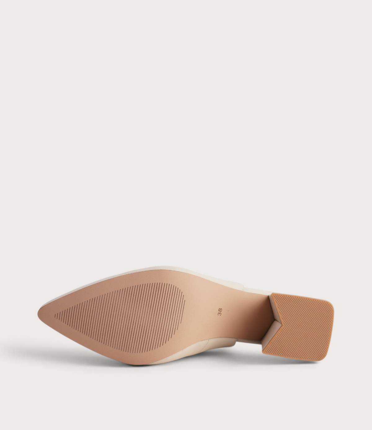 Beyah Nude Leather Heels