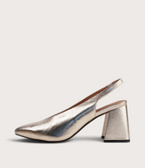 Beyah Gold Leather Heels
