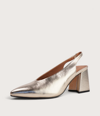 Beyah Gold Leather Heels