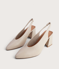 Beyah Nude Leather Heels