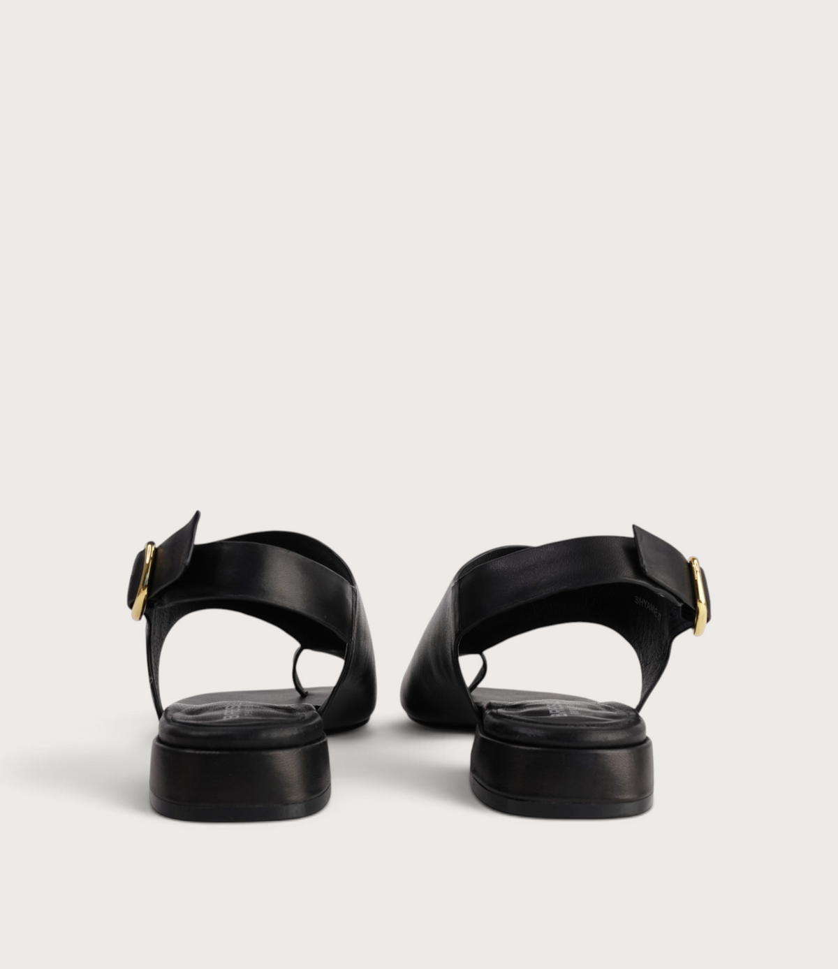 Shyanne Black Leather Sandals