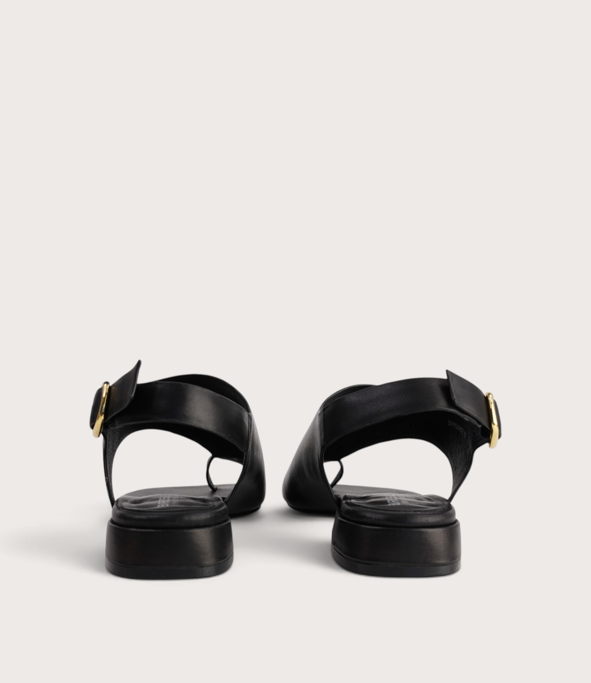 Shyanne Black Leather Sandals