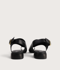 Shyanne Black Leather Sandals