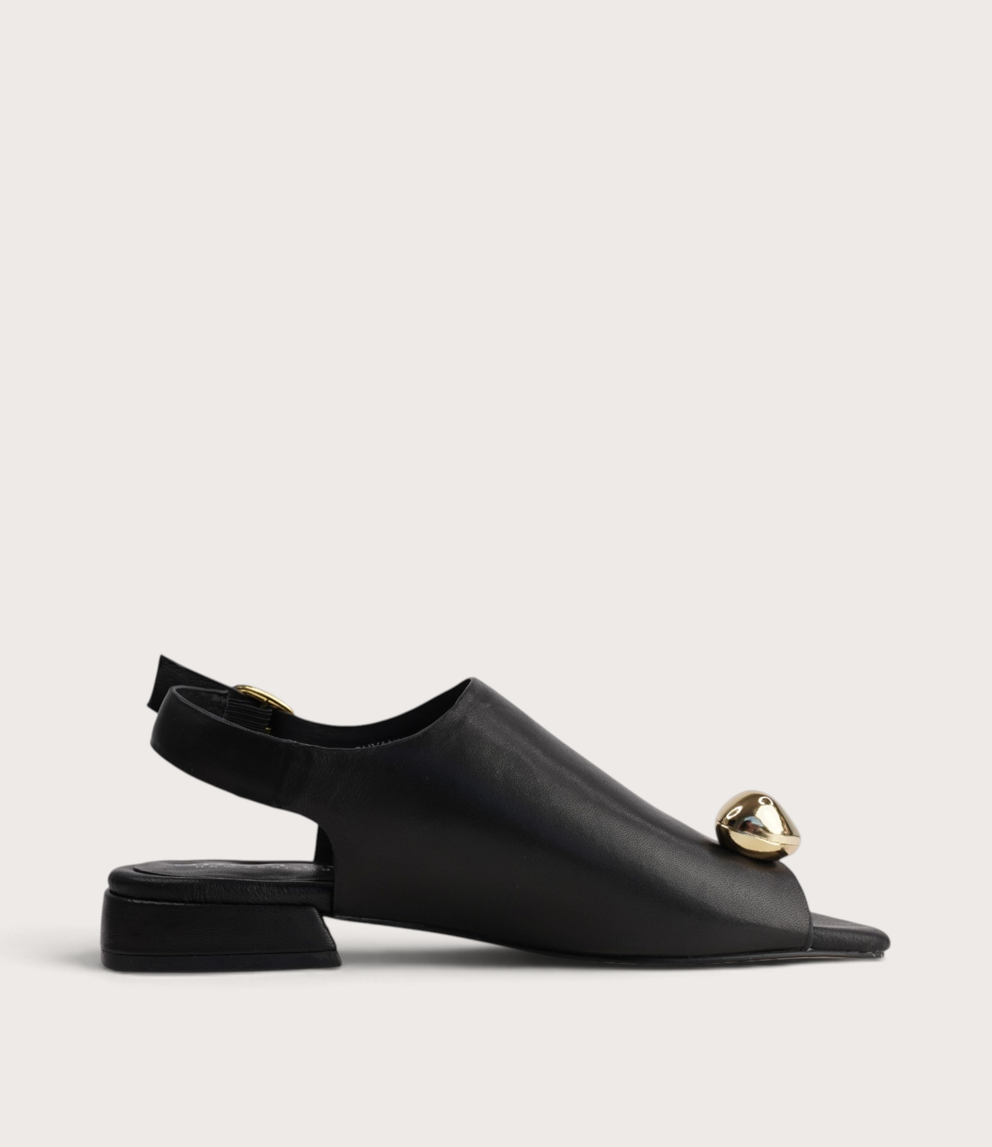 Shyanne Black Leather Sandals