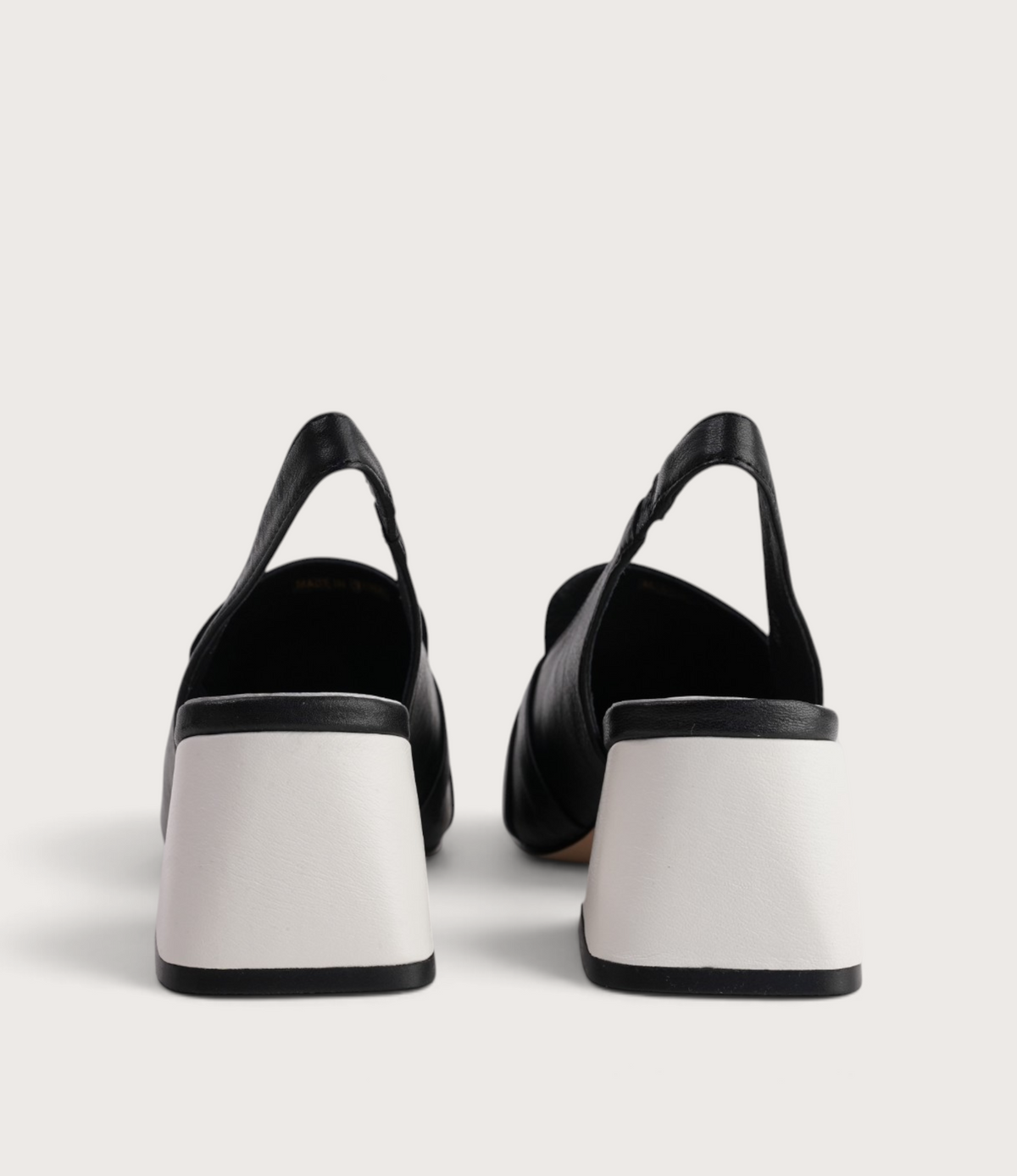 Ray Black/Bone Leather Heels