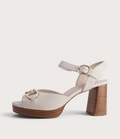 Smoothy Bone Leather Heels