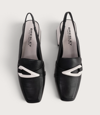 Ray Black/Bone Leather Heels