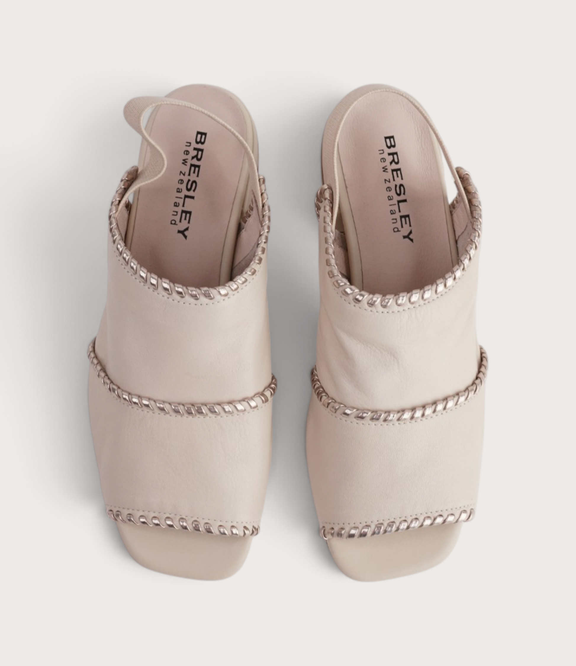 Swanton Swan/Gold Leather Sandals