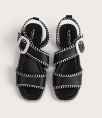 Paylin Black/ Bone Stitching/ Natural Welt Sandals