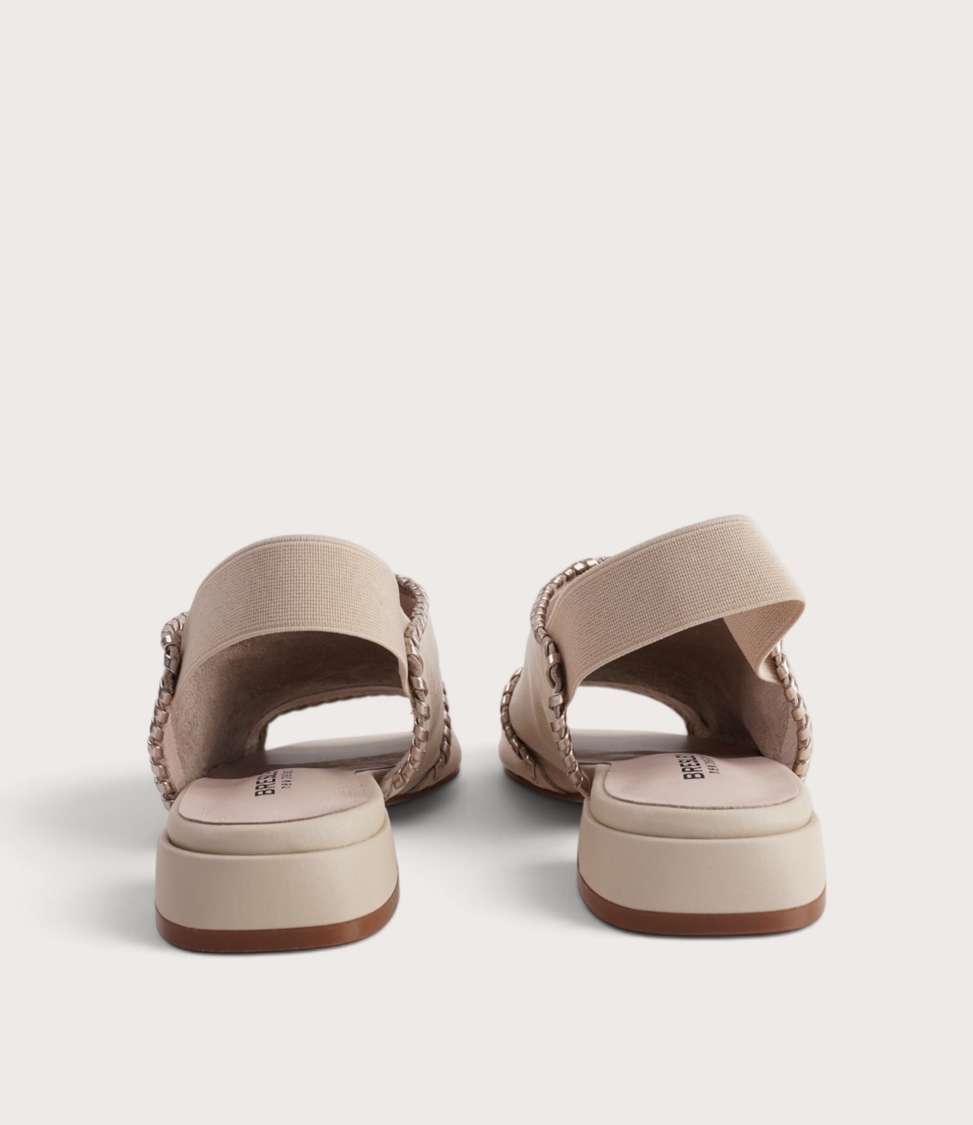 Swanton Swan/Gold Leather Sandals
