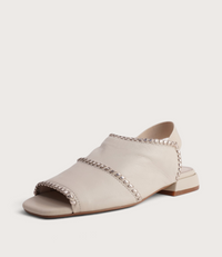 Swanton Swan/Gold Leather Sandals