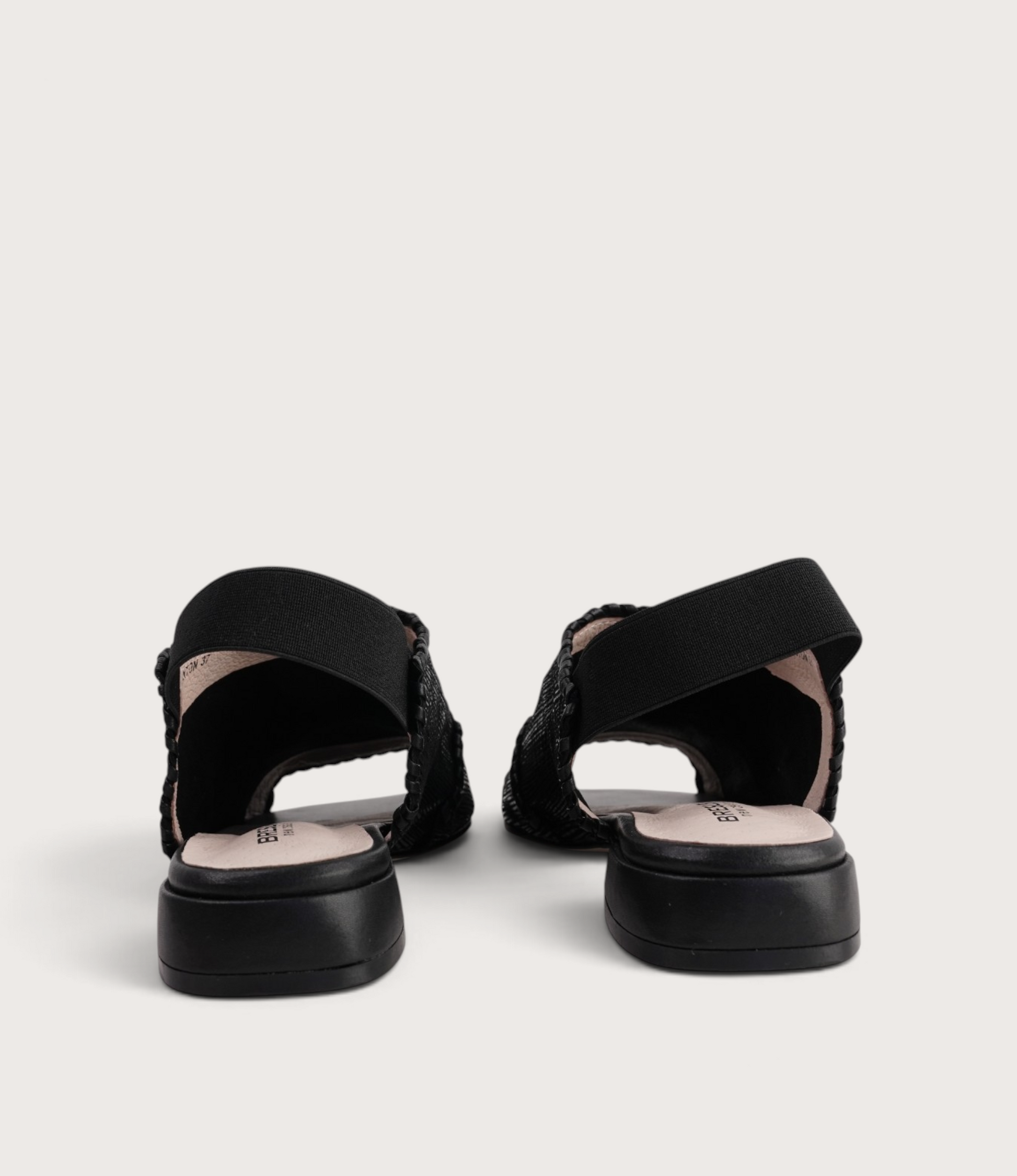 Swanton Black Shimmer Sandals