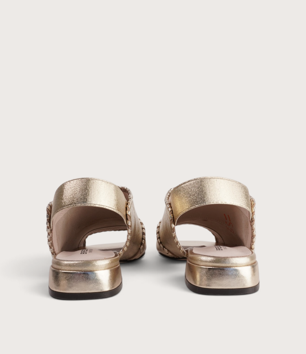 Swanton Gold Crackle Leather Sandals