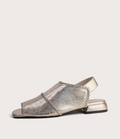 Swanton Gold Crackle Leather Sandals