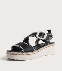 Paylin Black/ Bone Stitching/ Natural Welt Sandals