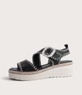 Paylin Black/ Bone Stitching/ Natural Welt Sandals