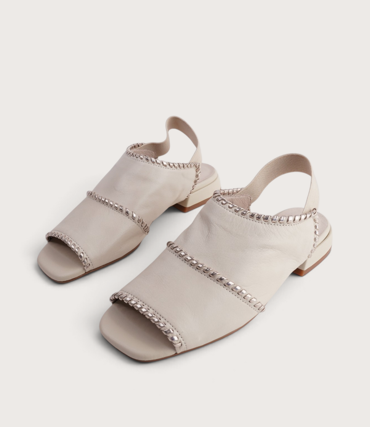 Swanton Swan/Gold Leather Sandals