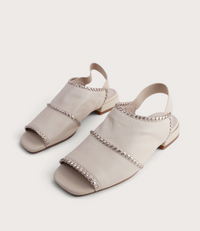 Swanton Swan/Gold Leather Sandals