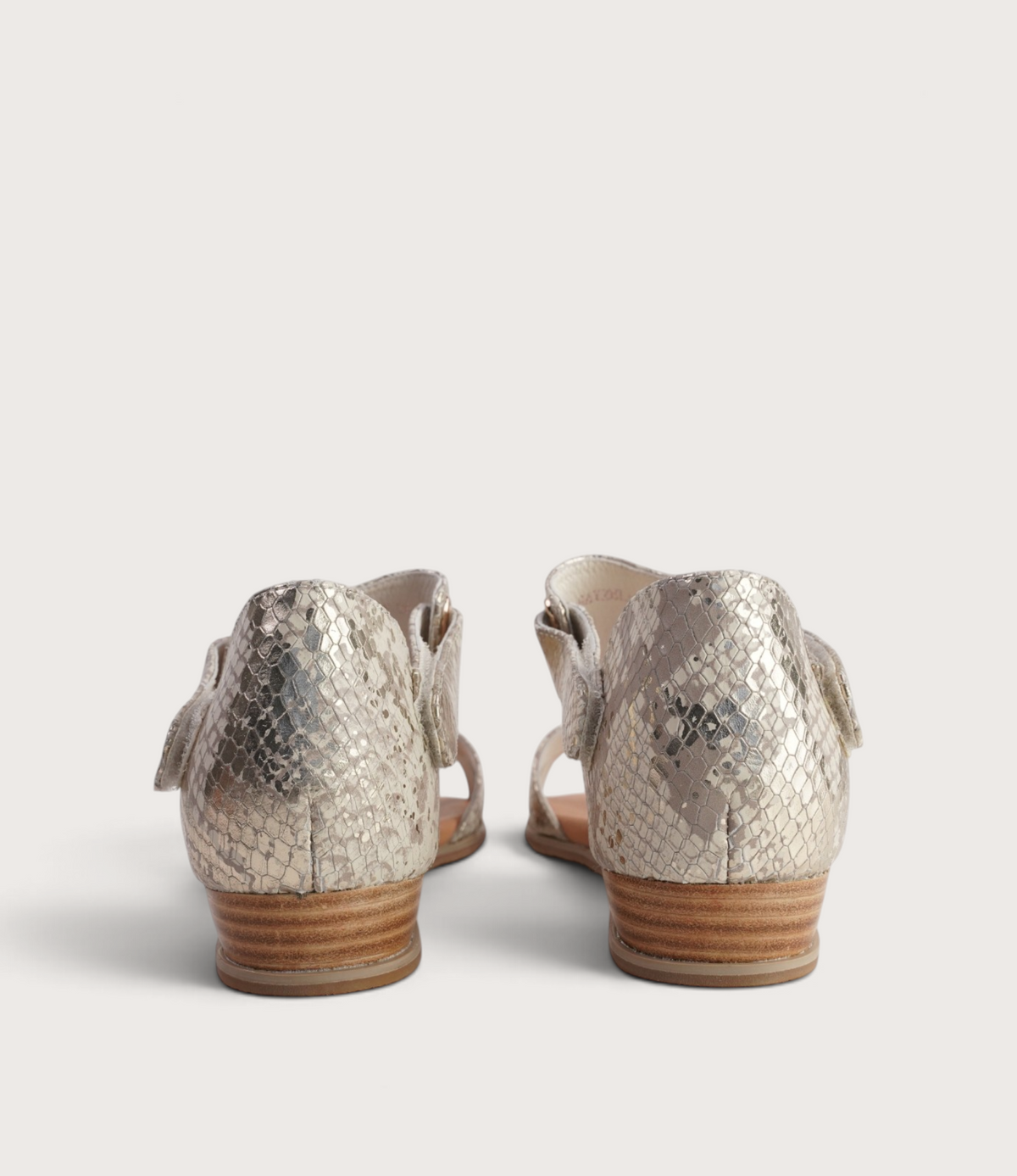 Hayzel Ivory/ Gold Snake Sandals
