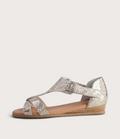 Hayzel Ivory/ Gold Snake Sandals