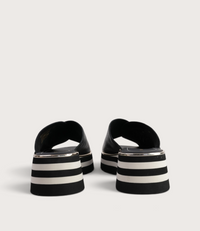Hansila Black/ Milk Leather Slides