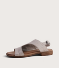 Mikey Silver Grey Leather Sandals