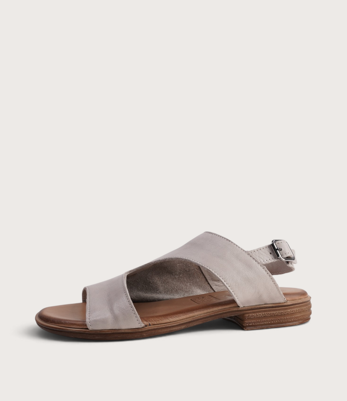 Mikey Silver Grey Leather Sandals