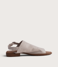 Mikey Silver Grey Leather Sandals