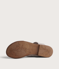 Mikey Silver Grey Leather Sandals