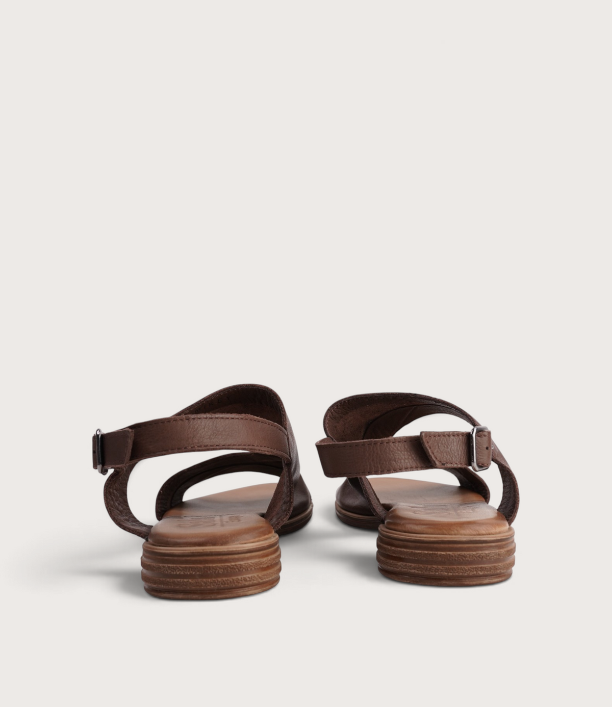 Mikey Praline Leather Sandals