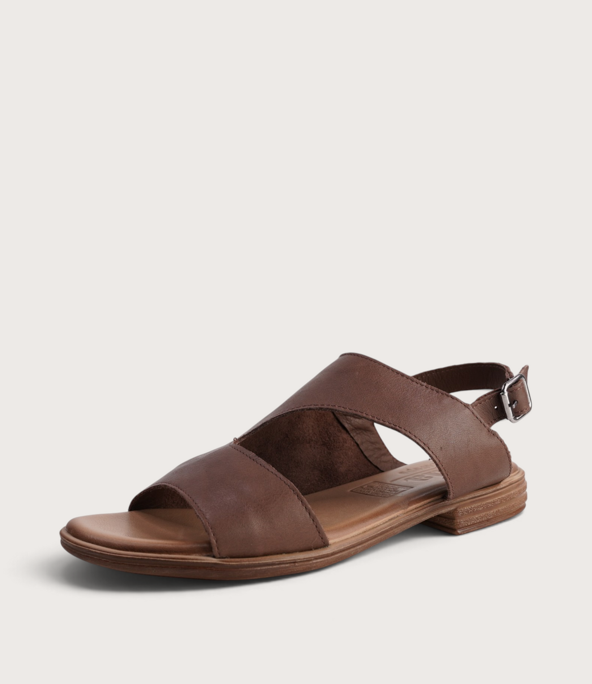 Mikey Praline Leather Sandals