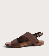 Mikey Praline Leather Sandals