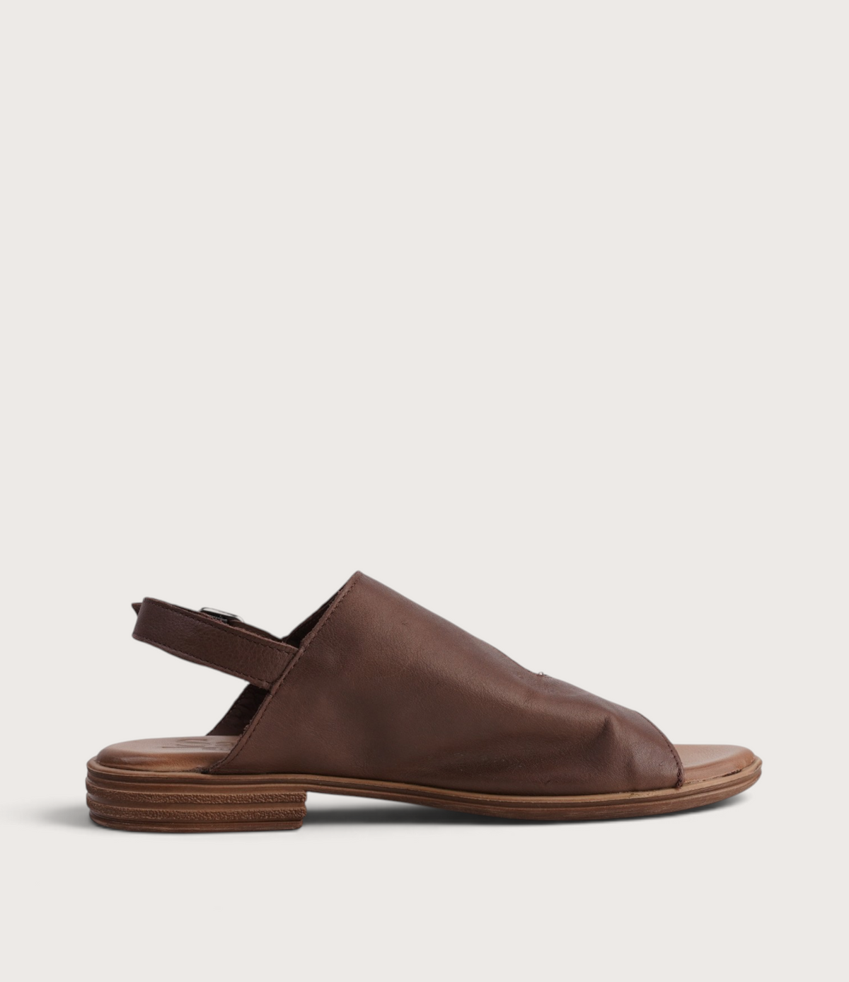 Mikey Praline Leather Sandals