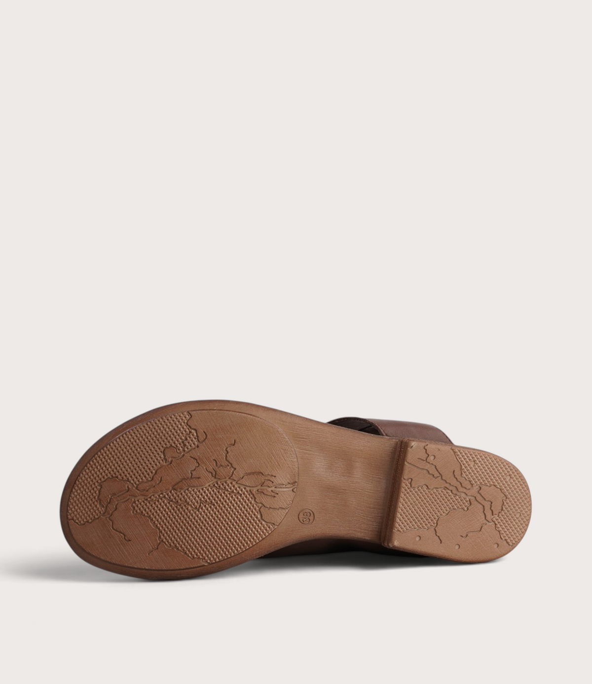Mikey Praline Leather Sandals