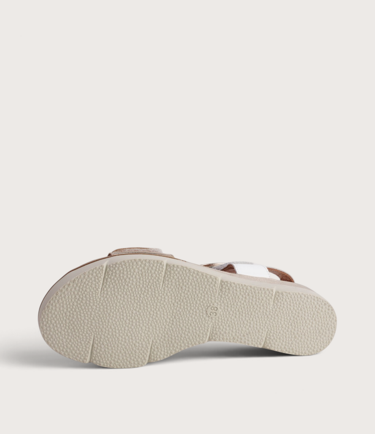 Diana White/ Gold Leather Sandals