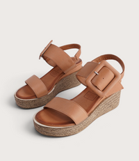 Los Altos Coconut Leather Wedges