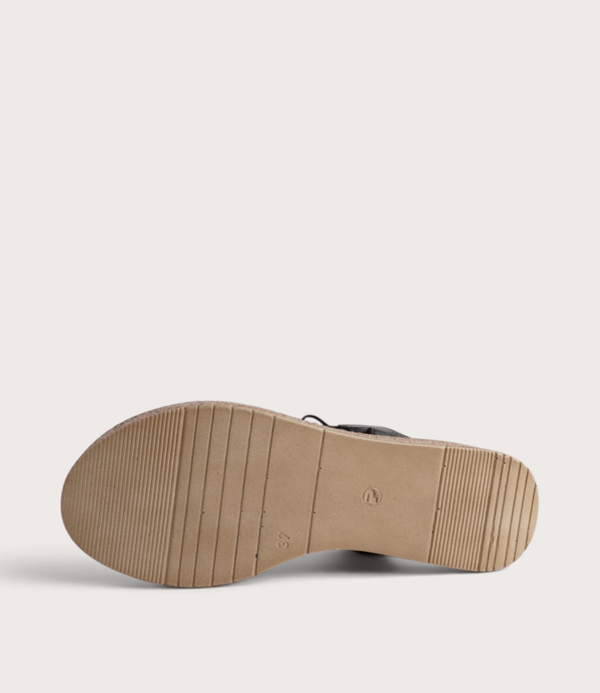 Los Patios Black Leather Wedges