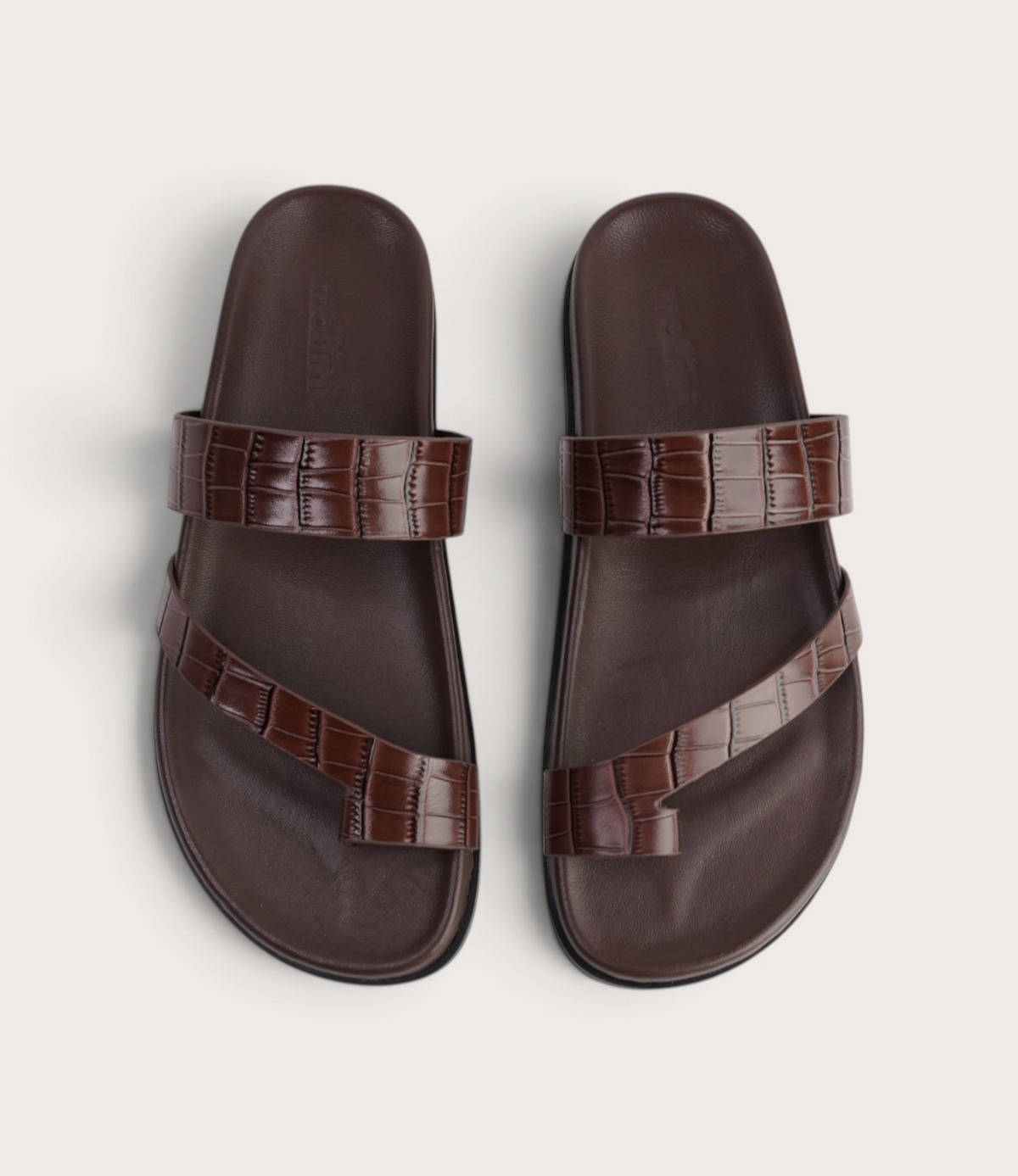 Haulen Choc Croc Leather Sandals