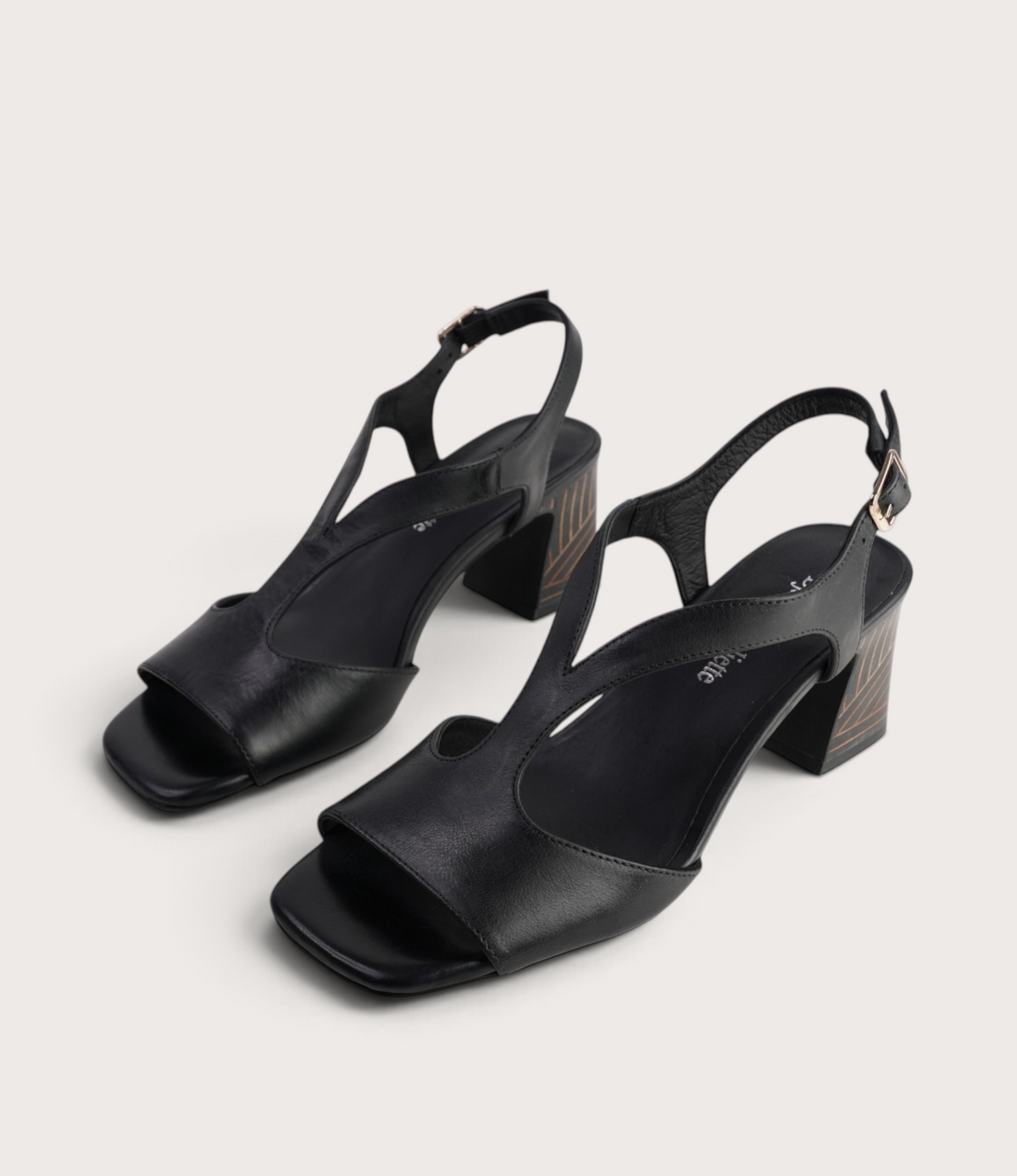 Kindle Black Leather Heels